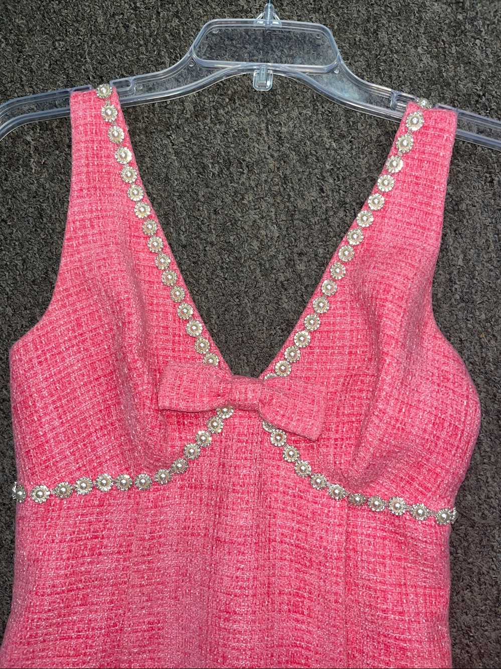 Self-Portrait Crystal-embellished tweed minidress - Picture 4 of 5